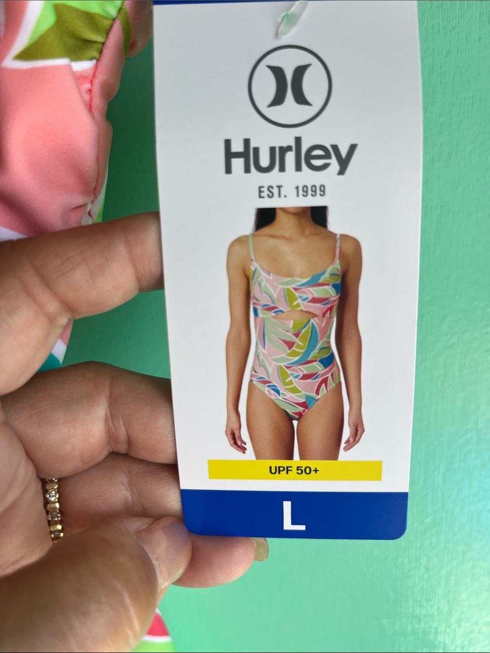 Hurley Tropical Leaf Swimsuit New - Picture 3 of 8